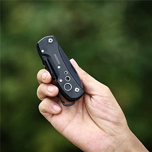 Swiss Small Pocket Knife, 15-in-1 Multitool for Camping, Hiking & EDC | Includes Bottle Opener, Saw
