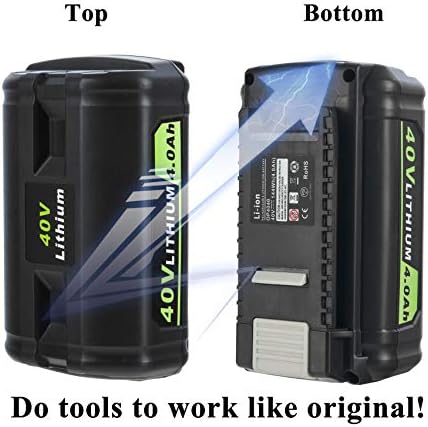 Replacement Battery for Ryobi 40v Battery OP4015 OP4050A OP4040 OP4050 Compatible with Ryobi 40V Cordless Power Tools, Capacity 4.0Ah