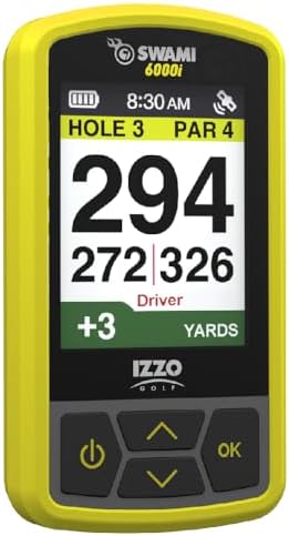 Izzo Swami 6000 Handheld Golf GPS Water-Resistant Color Display With 38, 000 Course Maps & Scorekeeper Model may vary | 38, 000 course maps