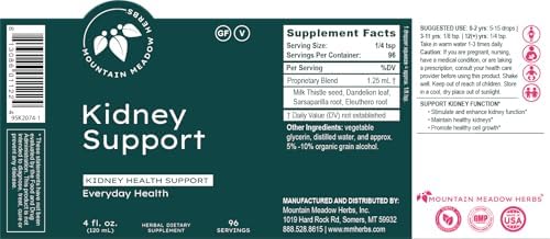 Mountain Meadow Herbs Kidney Support Formula - 4oz - Kidney Health Enhancement