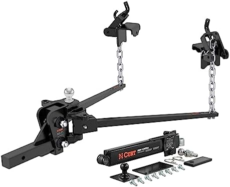 CURT 17422 Short Trunnion Bar Weight Distribution Hitch with Sway Control, Up to 15,000 lbs., 2-Inch Shank, 2-5/16-Inch Ball