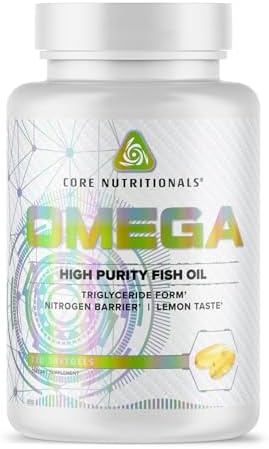Core Nutritionals Omega Fish Oil, Heart Health Support, 120 Softgels