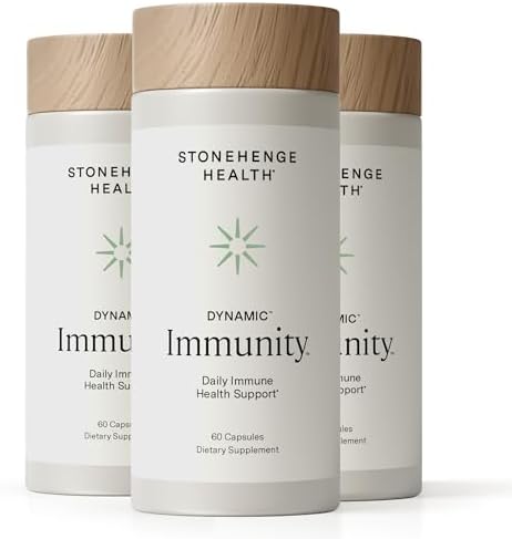 Stonehenge Health Dynamic Immunity Daily Supplement 10-in-1 Immune Boosters Zinc, Elderberry, Echinacea