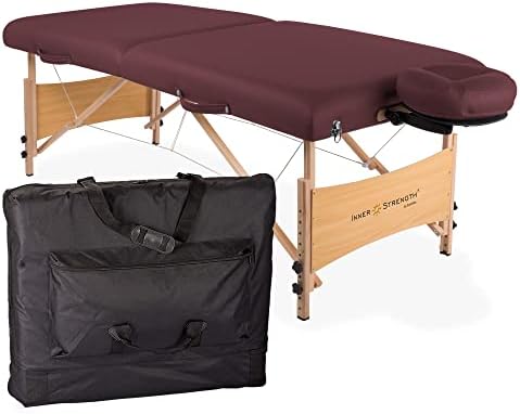 INNER STRENGTH Portable Massage Table Package ELEMENT – Incl. Deluxe Adjustable Face Cradle, Face Pillow & Carrying Case