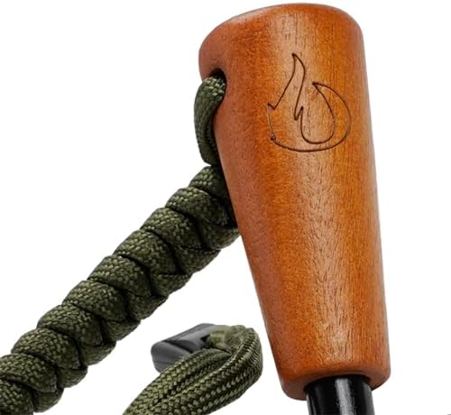 onlyfire Fire Starter Survival Tool, Ferro Rod Kit with Tinder Wick, Pouch, Waterproof Flint and Steel Fire Starter for Camping