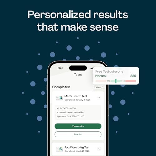 Everlywell At-Home Men's Health Test Collection Kit, Measures 4 Key Hormones in Men for Accurate Results from a CLIA-Certified Lab Within Days