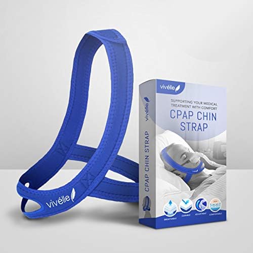 CPAP Chin Strap for Mouth Breathing – Non-Slip Patented Design for All-Night Comfort – Adjustable Jaw Support Stops Air Leaks & Dry Mouth –