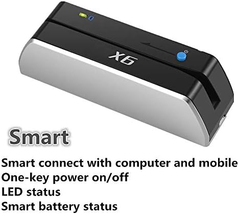 X6BT Bluetooth Mag VIP Card Reader Writer USB 3 Tracks Swipe Encoder