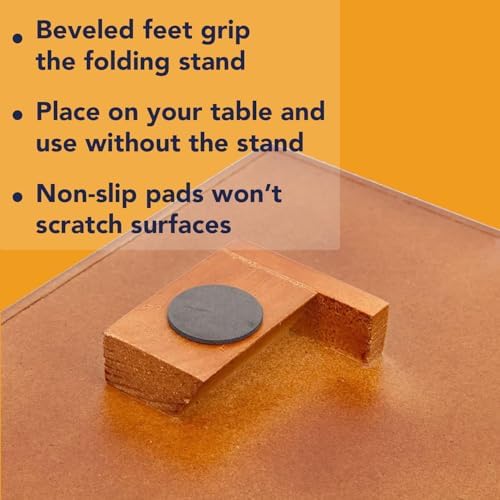 Bits and Pieces Portable Puzzle Board - Compact Folding Puzzle Table with Large Puzzling Area for 1500 Piece Jigsaw Puzzles, Attractive Wood