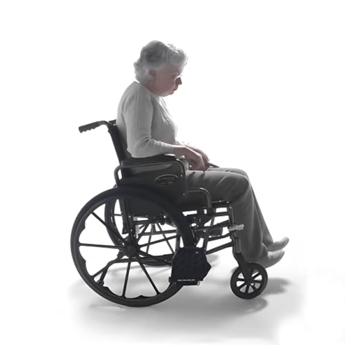 Everest & Jennings Bariatric Transport Wheelchair – Extra-Wide Folding Transit Chair with 24” Seat for Adults & Seniors