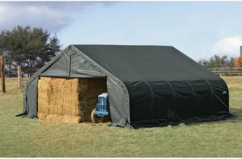 ShelterLogic ShelterCoat 22 x 20 x 1 ft Green Garage Peak