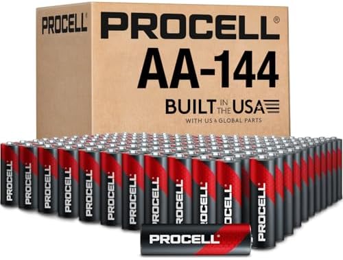 PROCELL AA Alkaline Batteries 1.5V, 144-Count Bulk Pack, Made in USA | Professional facility and medical device power, ANSI/IEC LR6, 3, 075 mAh