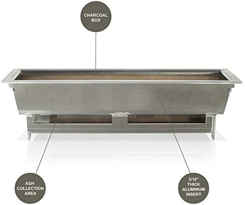 The Bincho Grill 36" Yakitori Charcoal Grill, Japanese Style Tabletop Robata BBQ – Stainless Steel