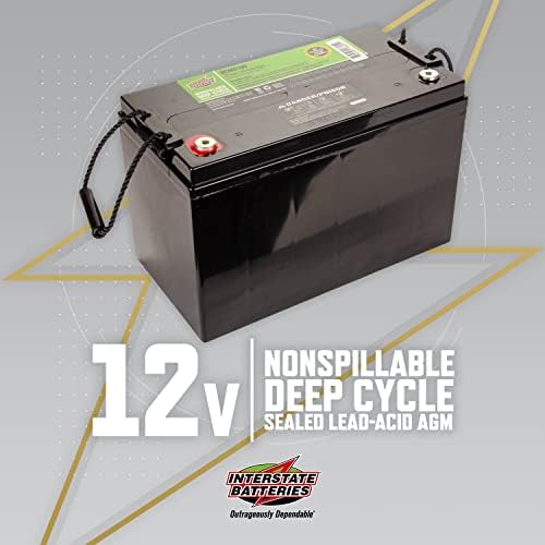 Interstate Batteries 12V 35Ah SLA AGM Deep Cycle Battery Insert Terminal