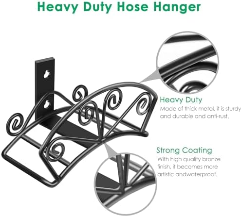TomCare Garden Hose Holder, Heavy Duty 150 ft Capacity Hose Hanger