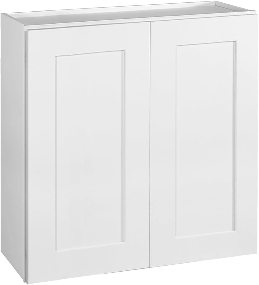 Design House Brookings Kitchen Wall Cabinet, 24", White | Adjustable Shelves, Adjustable Hinges, Wall Mount, Contemporary/Modern, Wood, Kitchen, 561571