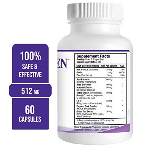 Propidren DHT Blocker & Hair Growth Pills To Stop Hair Loss and Regrow Hair | Hair Vitamins for Men & Women, Regrowth, DHT Blocking, Thinning Hair