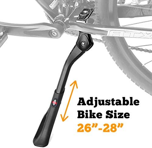 Sataway Bike Kickstand Adjustable Strong Center Mount Aluminum Alloy Bicycle Kickstand for 26” 700C 27.5” 28” inch Electric Bike Hybrid Bike