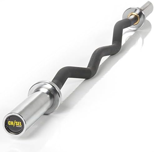 XMark EZ Curl Olympic Bar Set - CHISEL Bar With TEXAS STAR Plates, Weight Set and Barbell