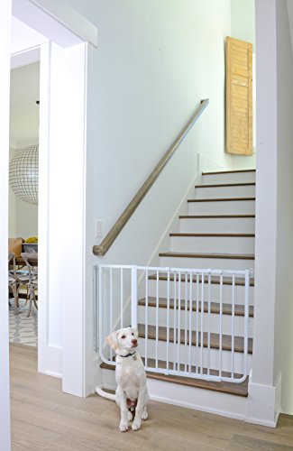 Cardinal Gates SS30 Stairway Special Baby and Pet Gate, 27-42.5 in, Black | One-hand latch, two-way swing and angle-mount hardware for babies and pets