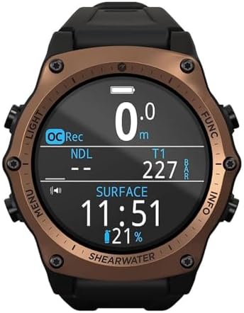 Shearwater Teric Dive Computer with GPS Transmitter, Bronze Journey Edition