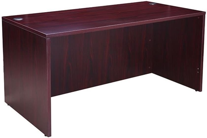 Boss Office Products Holland Executive U-Shape Desk with Lateral File Storage and Hutch, 66", Mocha