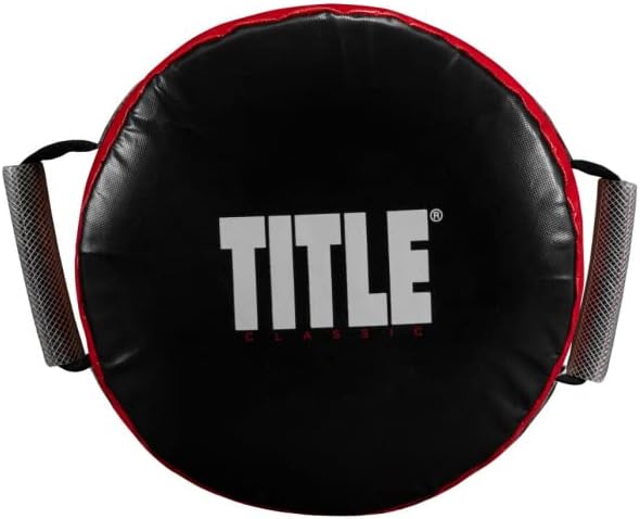 TITLE Boxing Classic Round Punch Shield 2.0, Red/Black - Punch Shield, Target, Coaching Tool, Muay Thai Pad