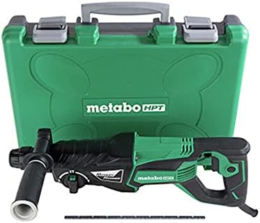 Metabo HPT Rotary Hammer | SDS Plus | 1-Inch, 7.5-Amp | For Drilling | Chipping and Hammer Drilling (DH26PF)