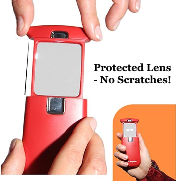 Small Pocket Magnifying Glass 3.0X with LED Light for Reading; Lighted Hand Held Coin Loupe; Mini Magnify Lens; Gifts for Seniors