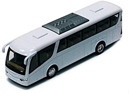 Kinsmart Coach Bus, White 7" Die Cast Model Toy Car