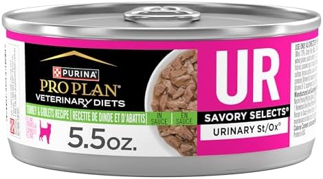 Purina Pro Plan Veterinary Diets UR Urinary St/Ox Savory Selects Feline Formula Turkey & Giblet Recipe in Sauce Wet Cat Food - (Pack of 24) 5.5 oz.