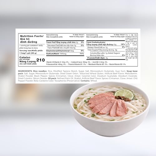 VIFON Phở Bò Vietnamese Style Instant Rice Noodles, 2.11 oz (Pack of 24) | Halal Certified | Authentic Vietnamese Phở | Ready in 3 Minutes