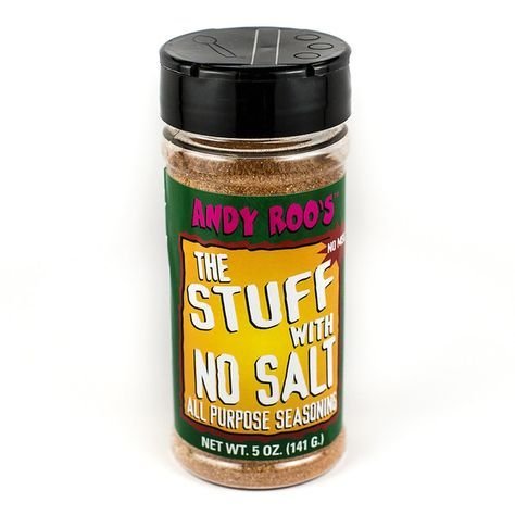 Andy Roo's Cajun Creole The Stuff With No Salt - All Purpose Seasoning, 5 Ounce Shaker