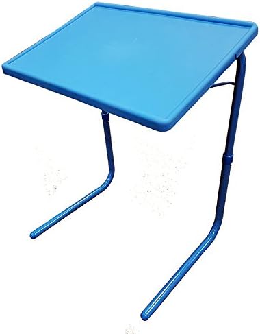 Portable Foldable TV Tray Table - Laptop, Eating, Drawing Tray Table Stand with Adjustable Tray with Sliding Adjustable Cup Holder - 5StarSuperDeals - (Black)