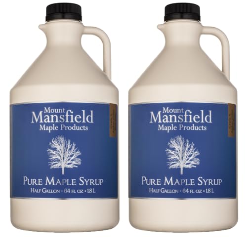 Mansfield Maple Pure Vermont Maple Syrup in Plastic Jug (Grade A Golden Delicate, Pint)