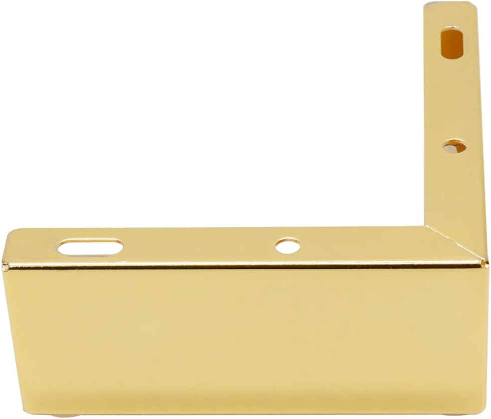 Bitray Metal Sofa Leg 2 Inch Height L Shape Furniture Leg Gold Sofa Legs Table Cabinet Cupboard Couch Leg Furniture Feet Replacement - 4pcs