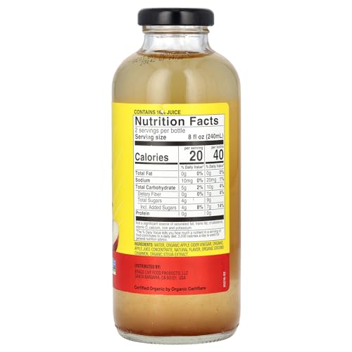 Bragg Refreshers Organic Apple Cinnamon Apple Cider Vinegar Beverage, 16 Fl Oz