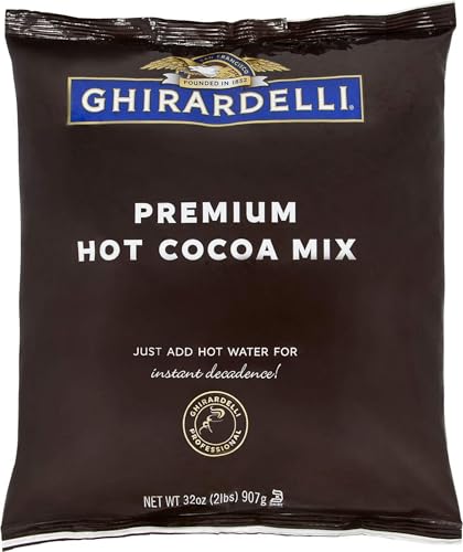 Ghirardelli Chocolate - Premium Hot Cocoa 2 lb pouch with Ghirardelli Stamped Barista Spoon