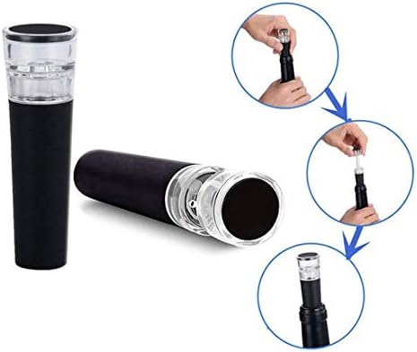 3 Pcs Wine Stopper Vacuum Pump Kits Silicone Wine Bottle Stopper With Built-in Vacuum Wine Saver Pump Keep Wine Fresh Sealing