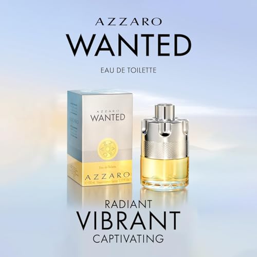 Azzaro Wanted Eau de Toilette - Vibrant & Irresistible Mens Cologne - Woody, Citrus & Spicy Fragrance - Cardamom, Lemon
