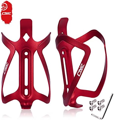 CNC Bike Water Bottle Holder，2-Pack Bike Bottle Cage for MTB Road Bike，Black