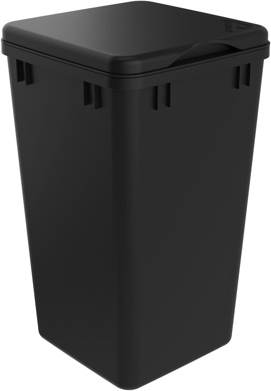 Rev-A-Shelf 35 Qt Under Sink Garbage Can Lid for Base Kitchen and Bathroom Cabinet, Replacement Plastic Trash Bin Lid Only, White, RV-35-LID-1