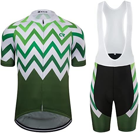 Coconut Ropamo CR Men's Cycling Jersey Set Road Bike Jersey Zipper Pocket Short Sleeves Cycling Kits Bib Shorts 3D Padded