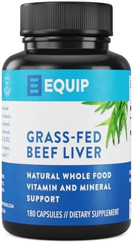 Equip Foods Grass-Fed Beef Liver | Natural Desiccated Beef Liver Supplement | Support Heart Health, Brain Function, Digestion, Metabolism, Immunity