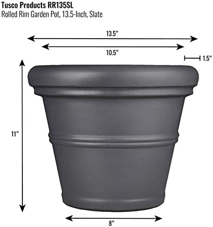 Tusco Products T30 Rolled Rim Pot, Round, Terra Cotta, 30-Inch