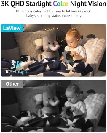 LaView Security Cameras 4pcs, Home Security Camera Indoor 1080P, Wi-Fi Cameras Wired for Pet, Motion Detection, Two-Way Audio, Night Vision, Phone App