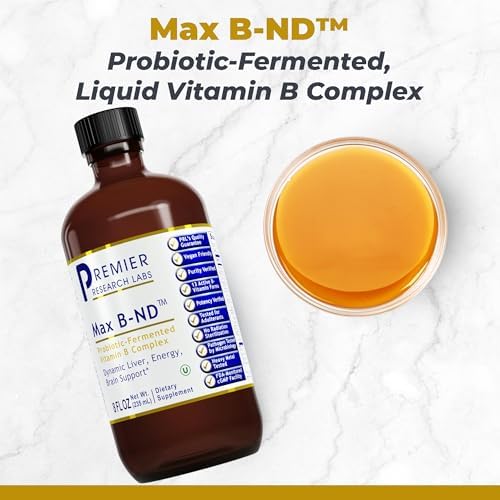 Premier Research Labs Max B-ND Liquid Vitamin - B-Complex for Liver & Brain Health, Liquid Drops for Energy, Immune & Adrenal Support for Men & Women
