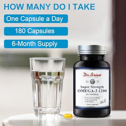 Dr.Brian Fish Oil Supplement 130 Softgel, Highly Absorbed rTG Mini Omega 3 Fish Oil Capsule with EPA/DHA Fatty Acids Vitamin D E