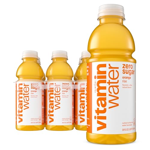 vitaminwater Squeezed Lemonade Zero Sugar, Flavored Water Beverage Bottles, 20 fl oz, 12 Pack