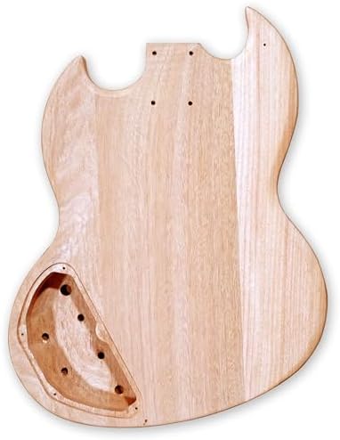 DIY Electric Guitar Kits Okoume wood Body curved top with mahogany veneer cover maple neck & composite ebony fingerboard